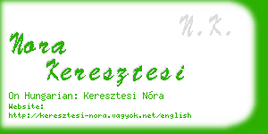 nora keresztesi business card